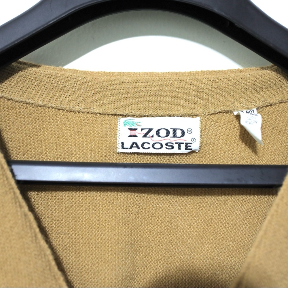 Vintage 70s 80s IZOD LACOSTE Ladies Cardigan Sweater Union Made USA Large Orlon - Picture 4 of 13